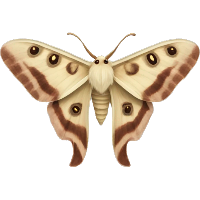 silk moth emoji