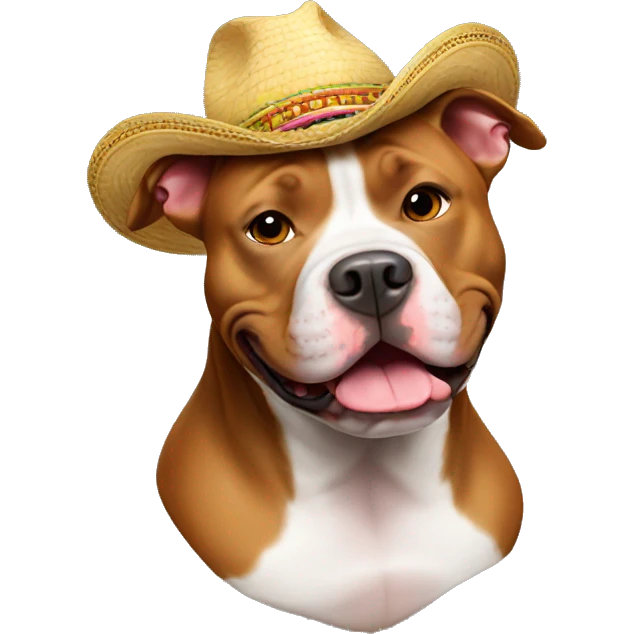 Pitbull con sombrero  emoji