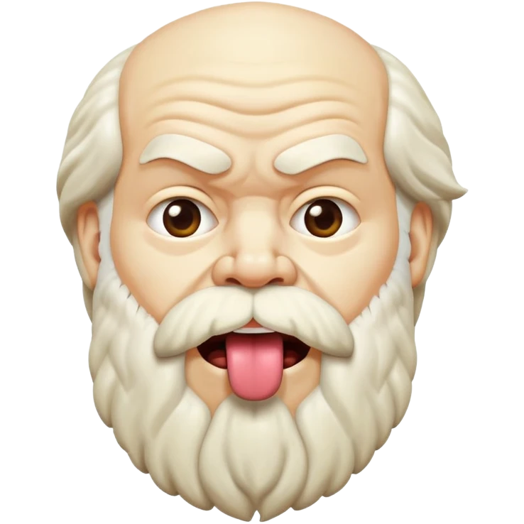 socrates with tongue sticking out emoji