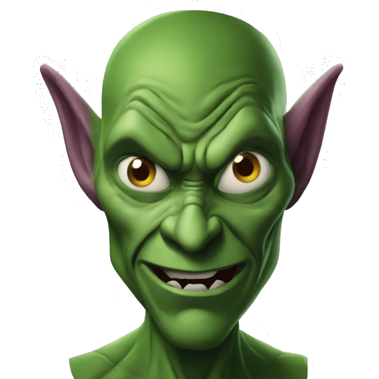 Green goblin whispering emoji