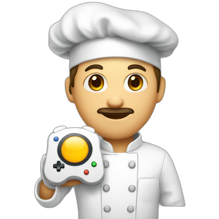 chef holding gamepad emoji