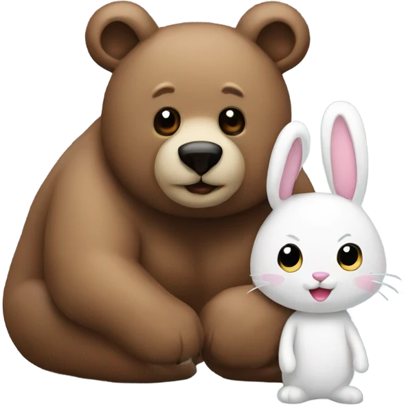 Bear and bunny emoji mixed emoji
