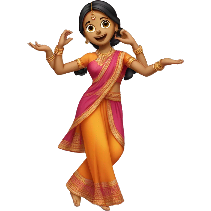 girl in traditional indian salwar dancing emoji