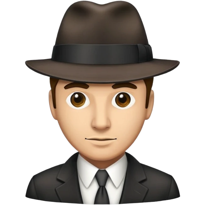 mafia man in suit with fedora hat emoji