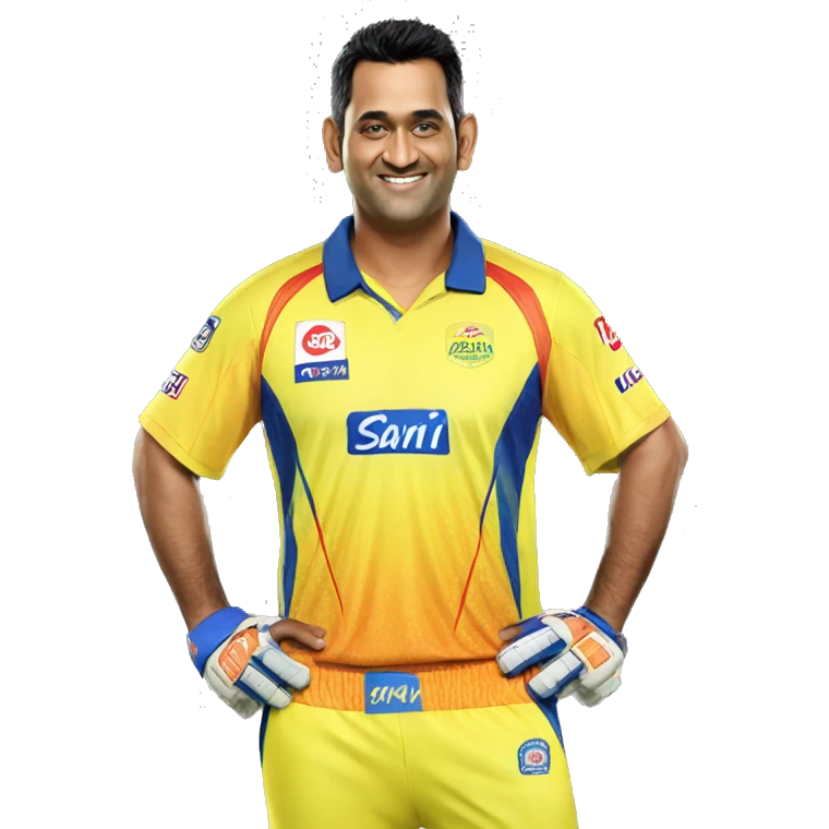 Ms dhoni IN csk jersey  emoji