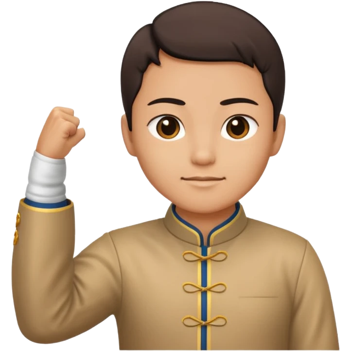 Traditional Chinese greeting gesture: right fist in left palm emoji