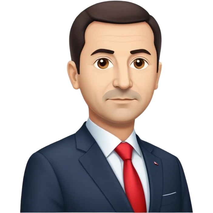 Turkish politician Ekrem İmamoğlu, Mayor of Istanbul, middle-aged man with short dark hair in a suit emoji
