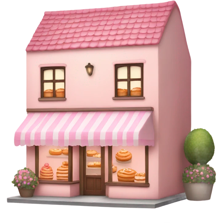 soft pink and white bakery shop emoji