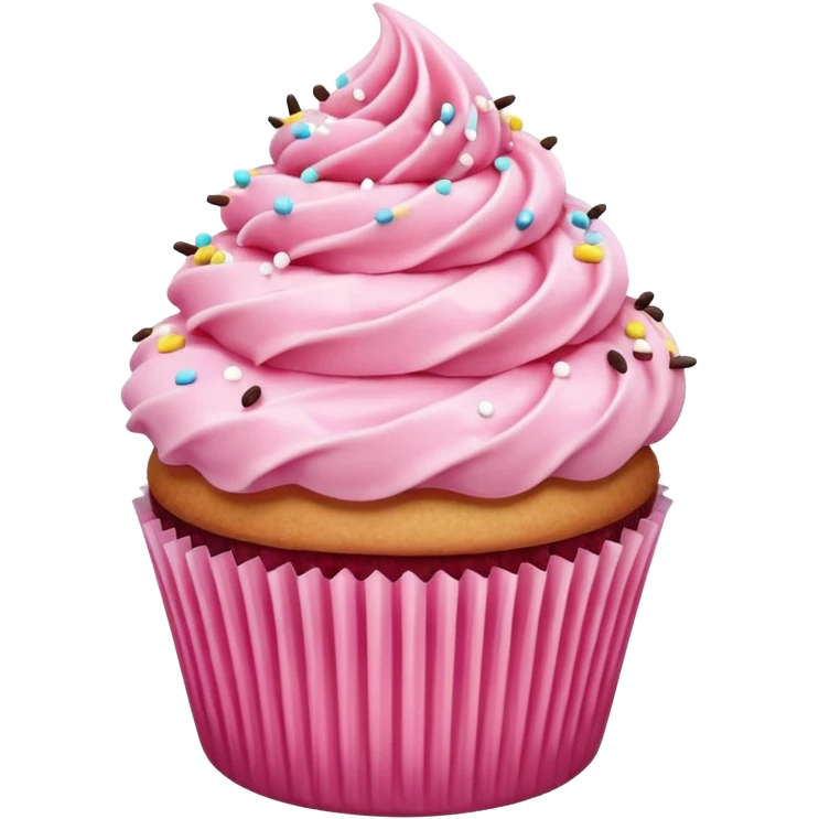 Cupcake with pink icing emoji