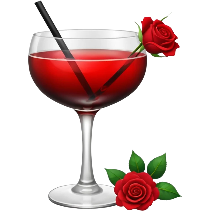 🍸+🍹+🖤+🌹 emoji