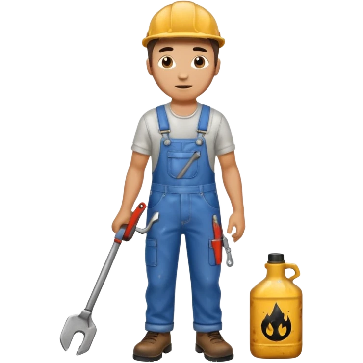 Mechanic + wrench + oil stain,Repair Crew. emoji