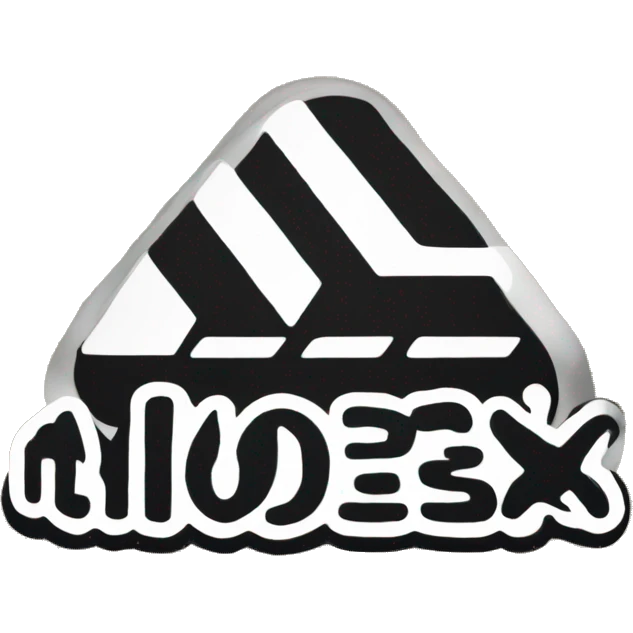 Create an emoji of a adidas terrex logo black emoji