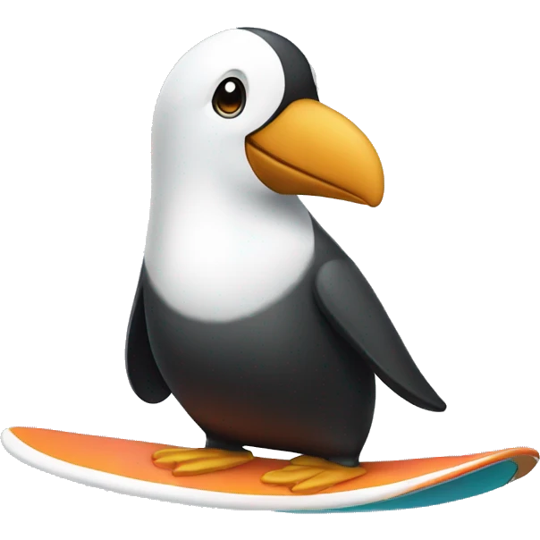 Pingvin surf  emoji
