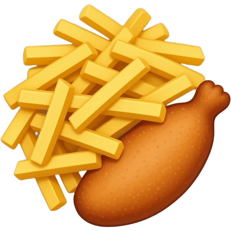 plate mit Pommes und Schnitzel emoji