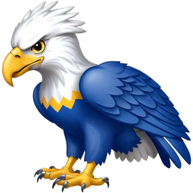 Morehead state logo blue and yellow eagle mascot  emoji