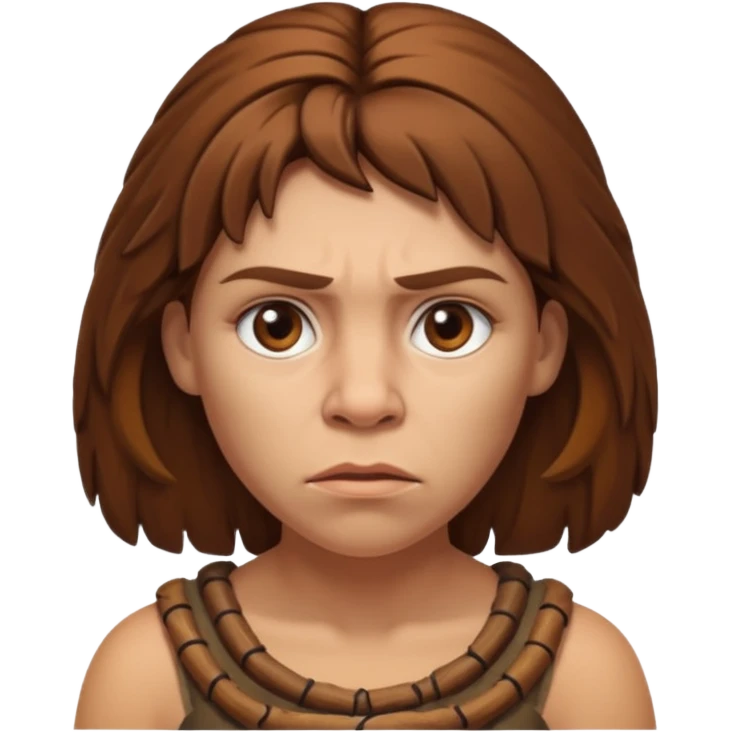 a NEANDERTHAL WOMAN WITH BROWN HAIR emoji
