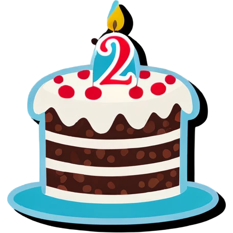 Birthday cake that says 29 emoji