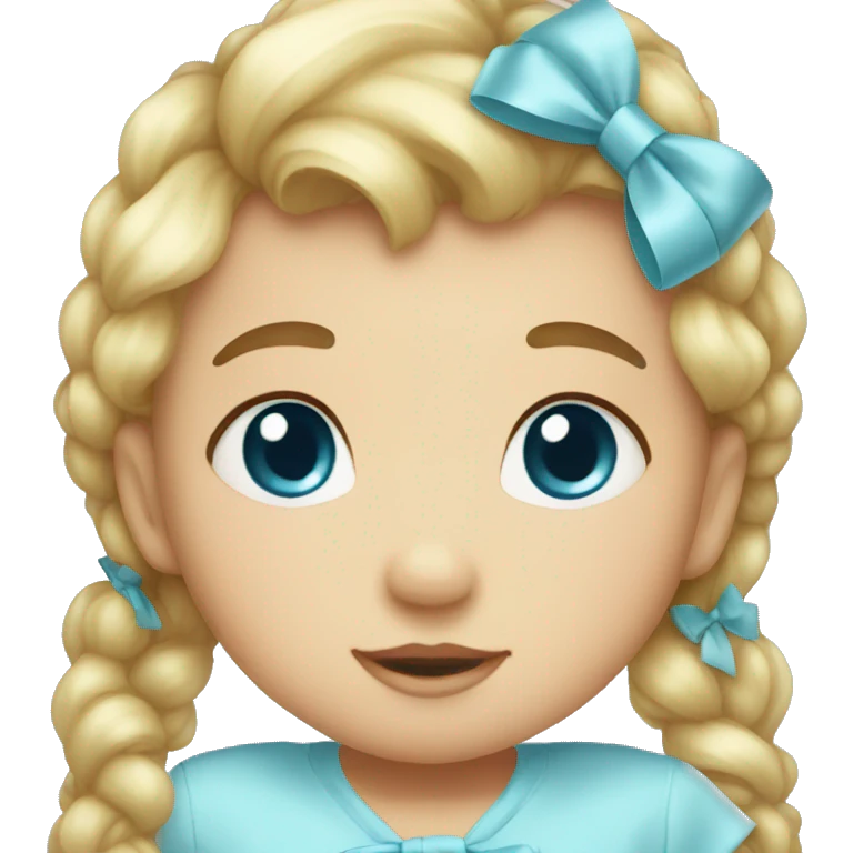 Baby blue bow emoji