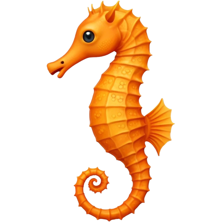 An orange seahorse emoji