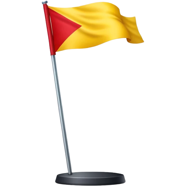 Flag on top yellow bottom red emoji