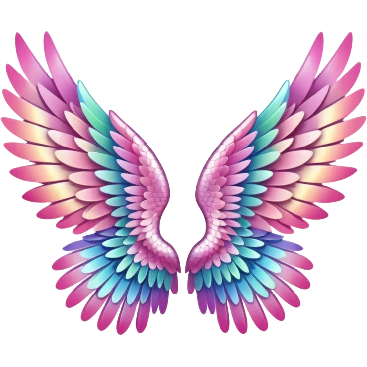 Sparkly little soft pink pony wings. Only left and right wings without pony. emoji
