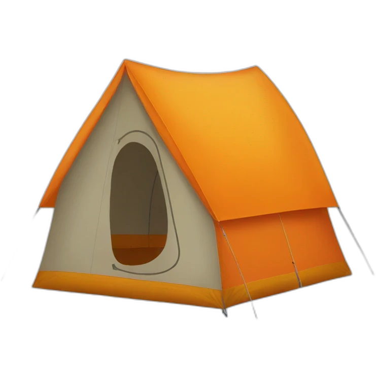 an orange camping tent emoji