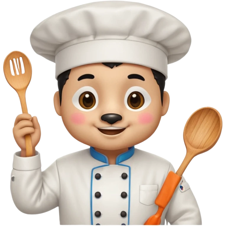 chef panda colorful chef costume emoji