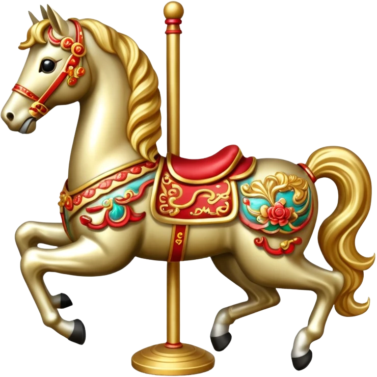 Chinese new year 马，旋转木马🎠 emoji
