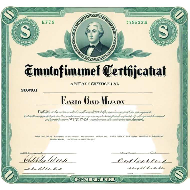 old stock certificate emoji