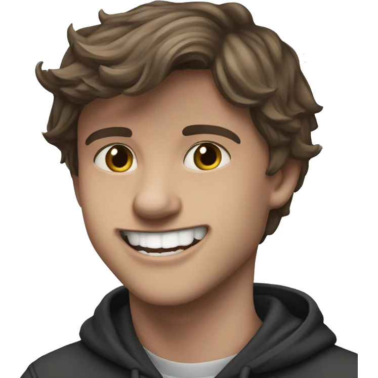 intense stare in black hoodie emoji