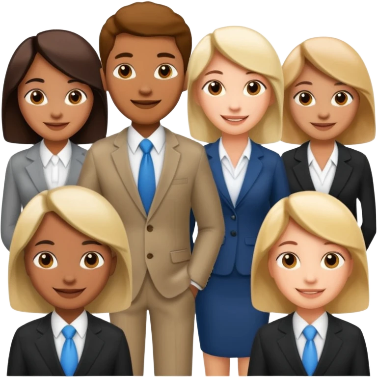 small business owners, men and woman emoji