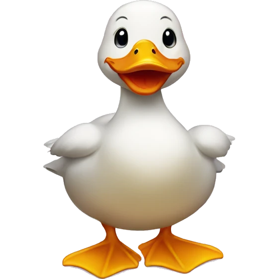 Duck feels love emoji