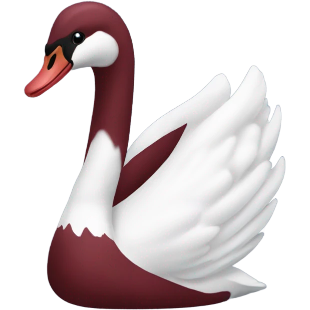 Burgundy swan emoji