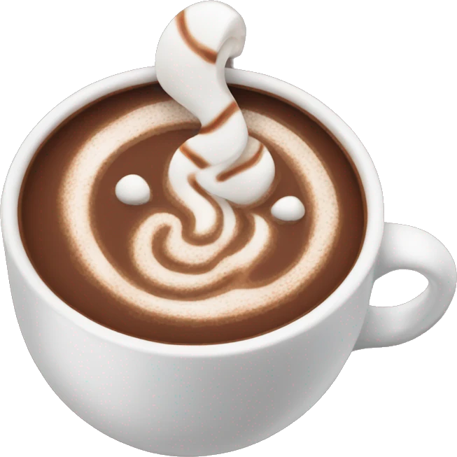 Hot chocolate with design  emoji