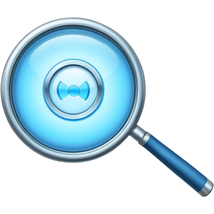 magnifying glass on a digital interface emoji