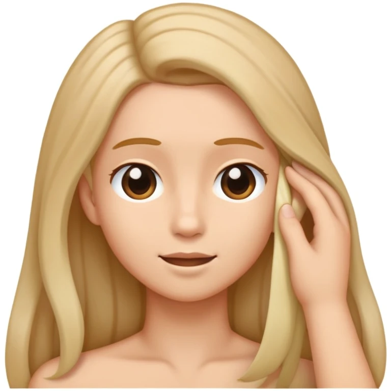 Tucking hair behind ear  emoji