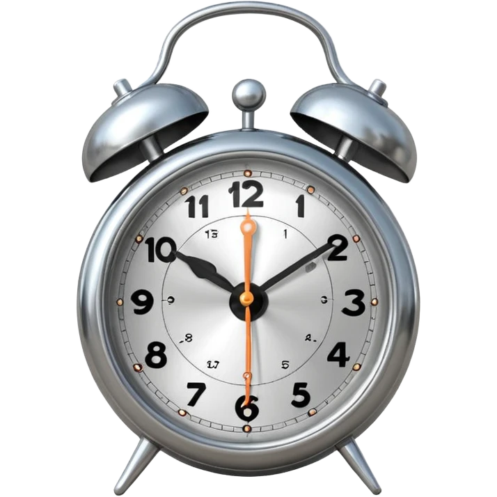 classic alarm clock with bells emoji