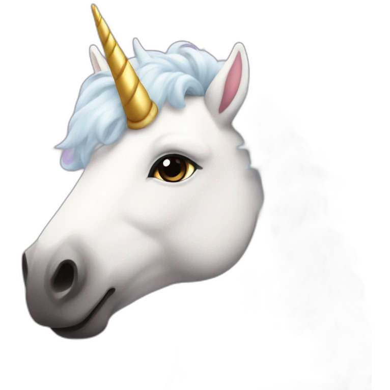 Unicorn fluffy emoji