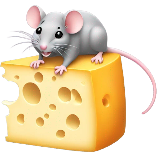 Mouse with cheese emoji