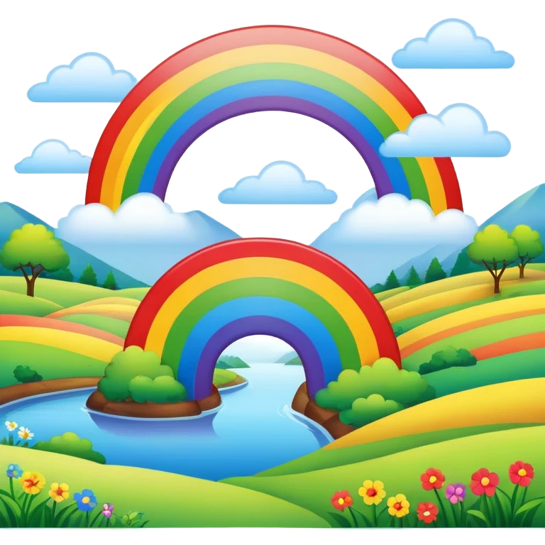 rainbow SPAM ART country landscape  emoji