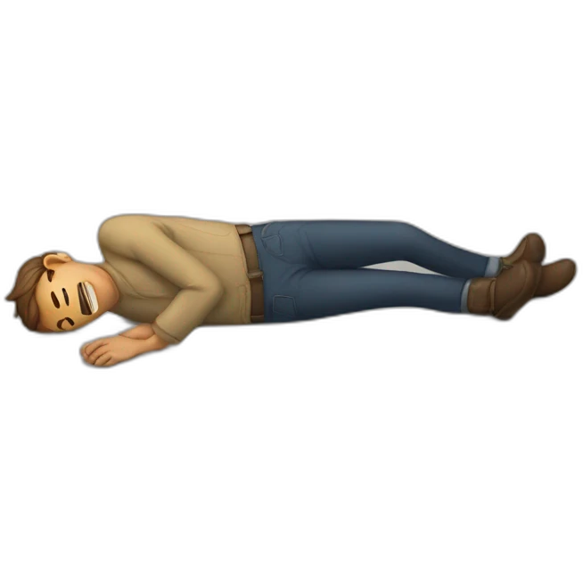 a man laying on the floor emoji