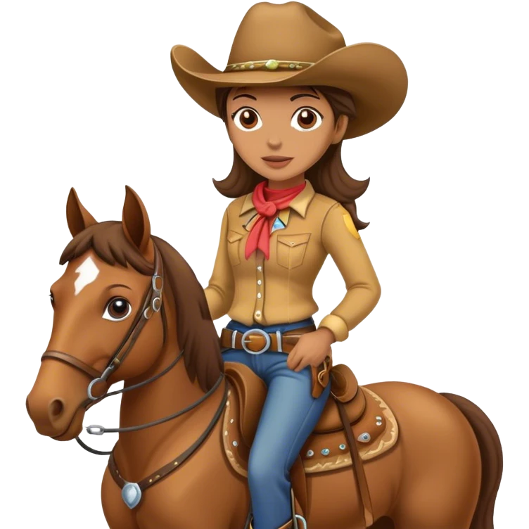 cowgirl on horse emoji