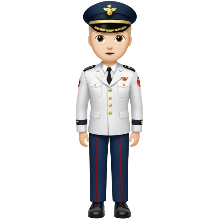 A marine dress up in dress blues. emoji