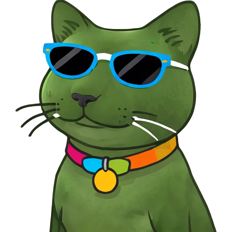 Cat with sunglasses emoji