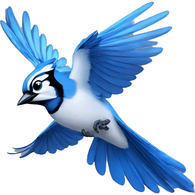 flying blue jay emoji