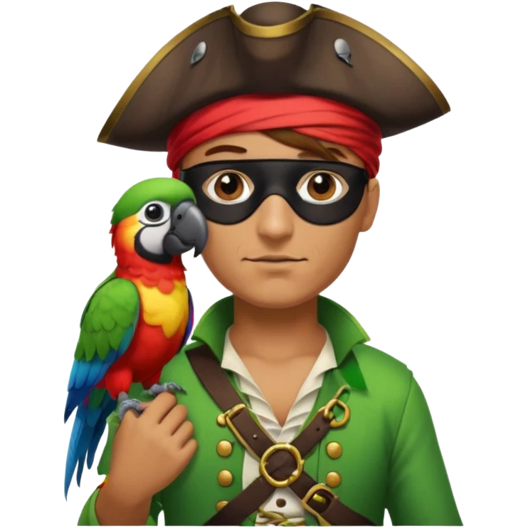 pirate and parrot emoji