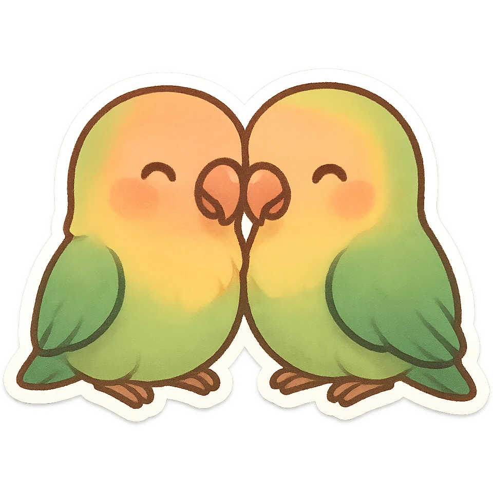 cute pair of lovebirds  emoji
