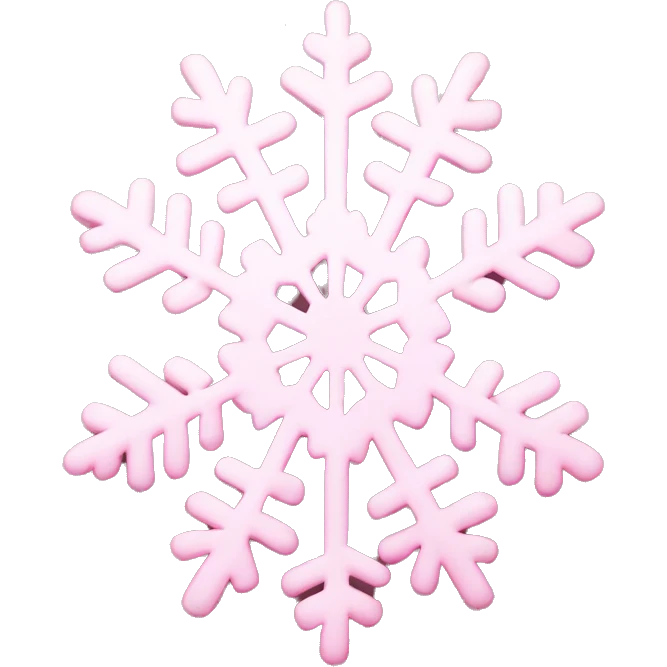 pastel pink snowflake  emoji