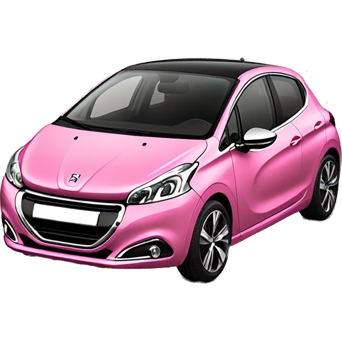 Pink peugeot 208 emoji