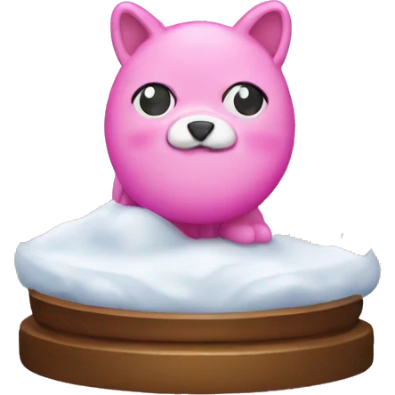 Pink snowglobe emoji